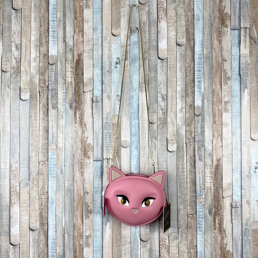 New Kate Spade Pink Meow Cat Crossbody Purse Bag - Picture 2 of 8